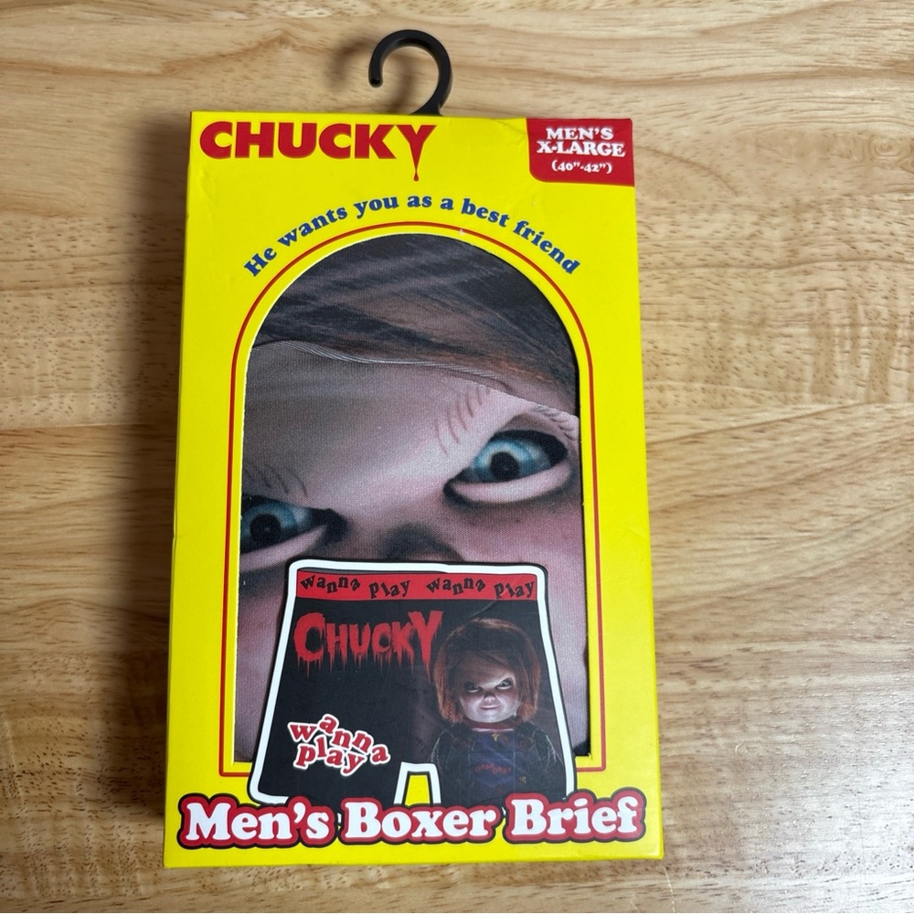Chucky Child’s Play Horror Mens Boxer Briefs Sz XL (40-42) NEW Christmas